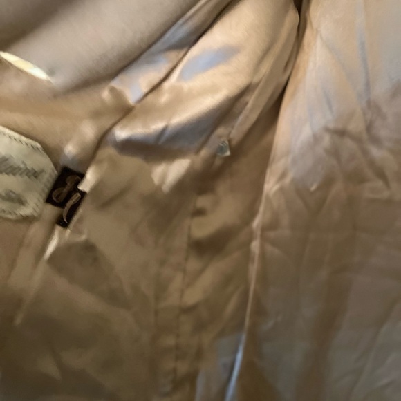 FURLAINE Vintage 50s 60s Women's Beige Coat with Mink Fur Collar, Size S - Picture 15 of 16